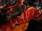 Crocoite from Red Lead Mine, Dundas mineral field, Zeehan district, TAS, Australia
FOV: 3.2 cm
