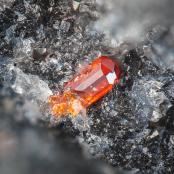 Realgar from Getchell Mine, Potosi Dist., Humboldt Co., NV
FOV: 0.896 mm